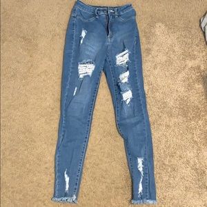 Fashion nova distressed jeans